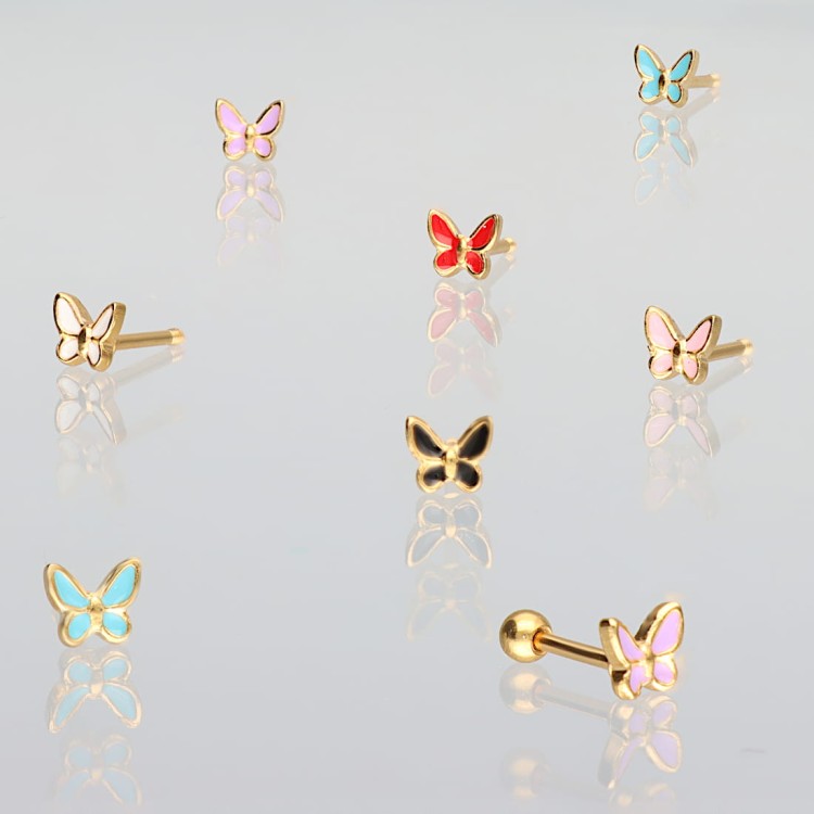 Kolczyk do ucha z emaliowanej stali MOTYLEK_mix.jpg