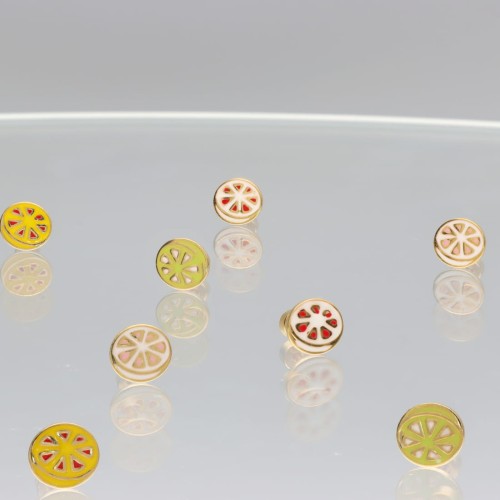 Kolczyk do ucha z emaliowanej stali PLASTEREK CYTRUSA.jpg