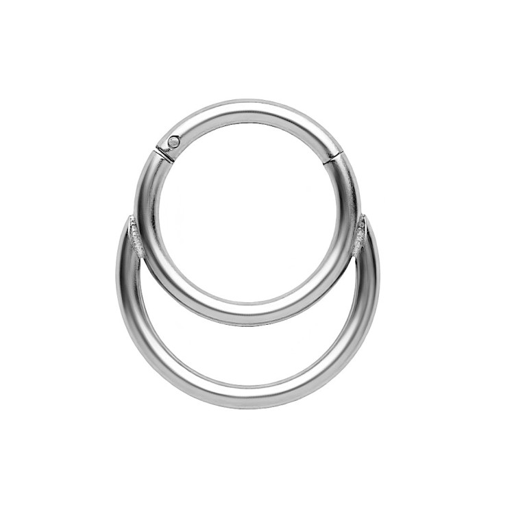 Clicker ze stali szlachetnej podwójna obręcz