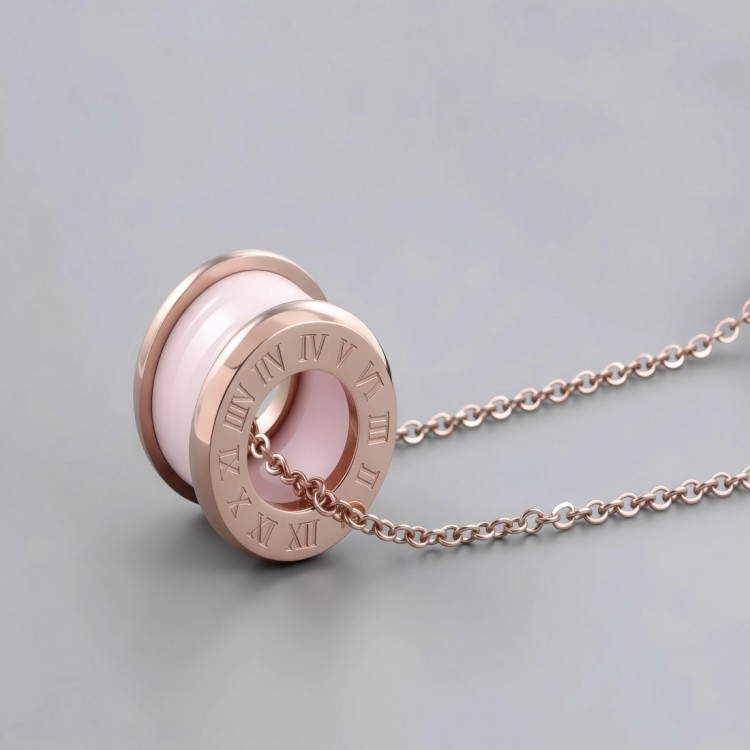 Naszyjnik rose gold z koralikiem z różowej ceramiki2.jpg