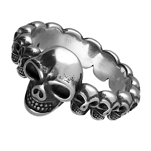 Oksydowana stalowa obrączka z czaszkami.jpg