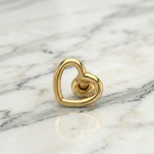 Złoty kolczyk do ucha ze stali szlachetnej SERDUSZKO.jpg