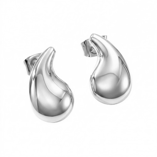 Kolczyki ze stali szlachetnej płaskie srebrne KROPLE.jpg