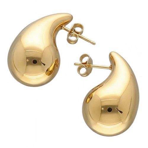 Kolczyki ze stali szlachetnej złote DUŻE KROPLE.jpg