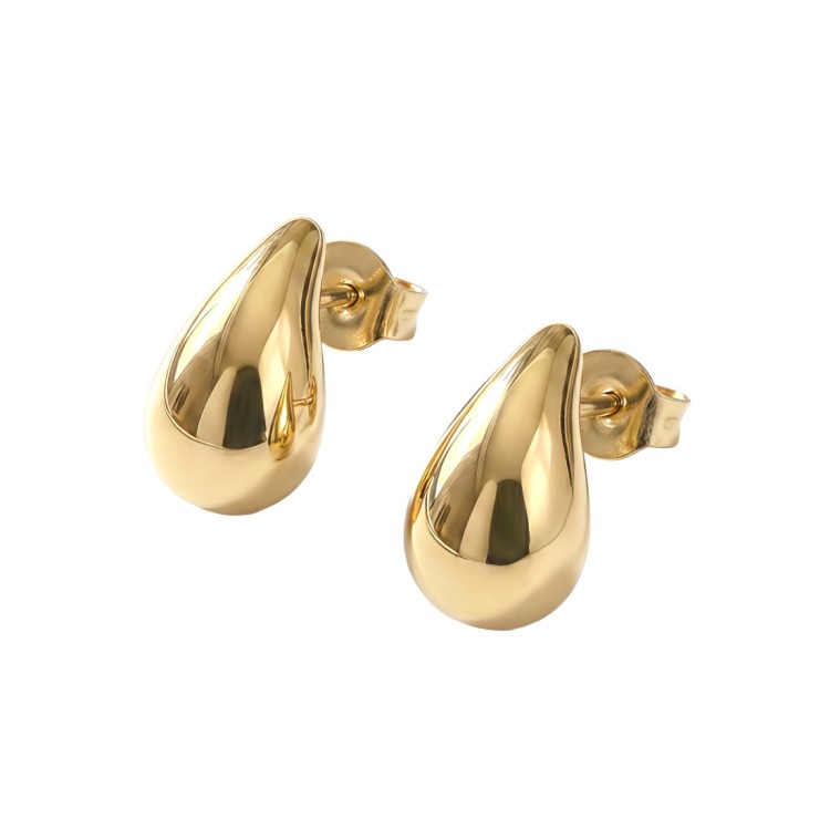 Kolczyki małe złote KROPLE ze stali szlachetnej.jpg