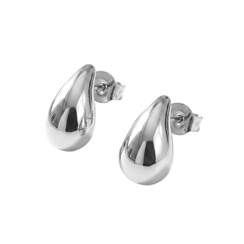 Kolczyki ze stali szlachetnej srebrne MAŁE KROPLE.jpg