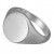 Okrągły srebrny sygnet ze szczotkowanej stali szlachetnej.jpg