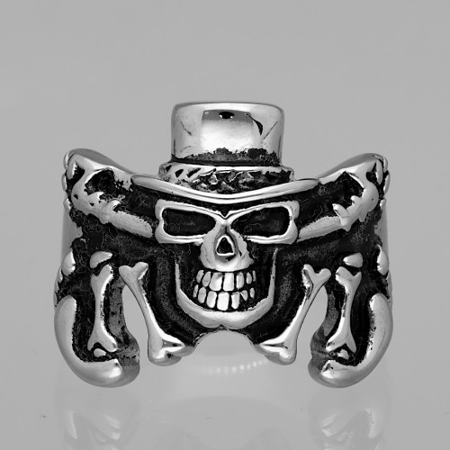 Srebrny sygnet stalowy CZASZKA W CYLINDRZE.jpg