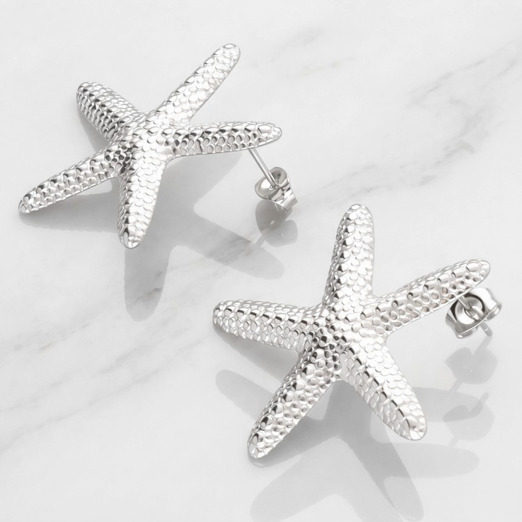 Srebrne kolczyki ze stali szlachetnej ROZGWIAZDY.jpg