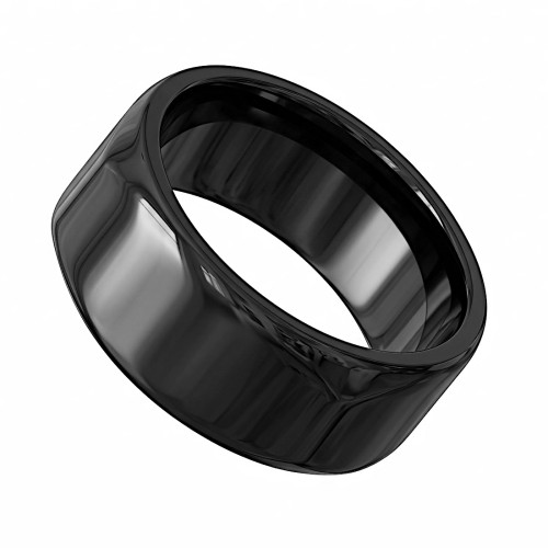 Czarna obrączka stalowa ze ściętymi narożnikami.jpg