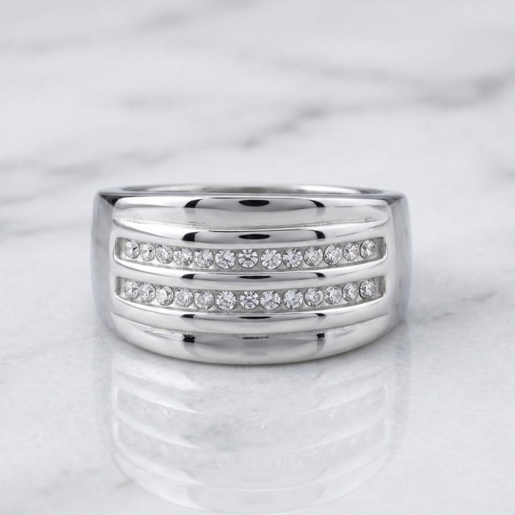 Obrączka stalowa z dwoma rzędami cyrkonii.jpg