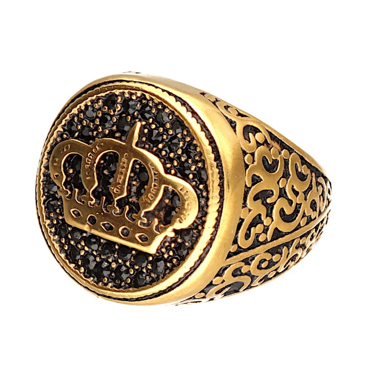 Złoty sygnet stalowy z koroną.jpg