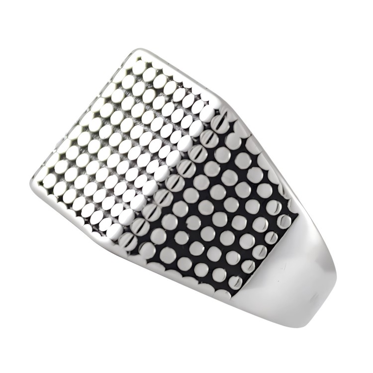 Stalowy sygnet z kwadratowym geometrycznym frontem.jpg