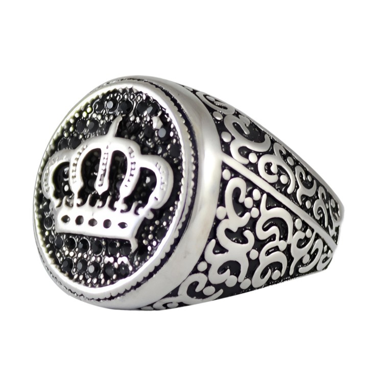 Sygnet stalowy z motywem KORONY.jpg