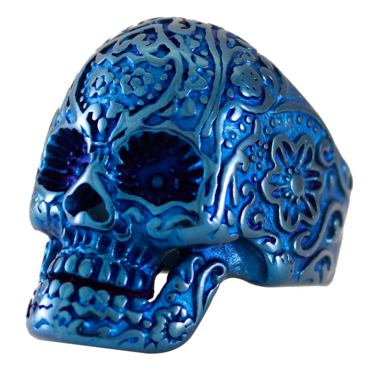 Kobaltowy sygnet stalowy CZASZKA CADAVERA.jpg