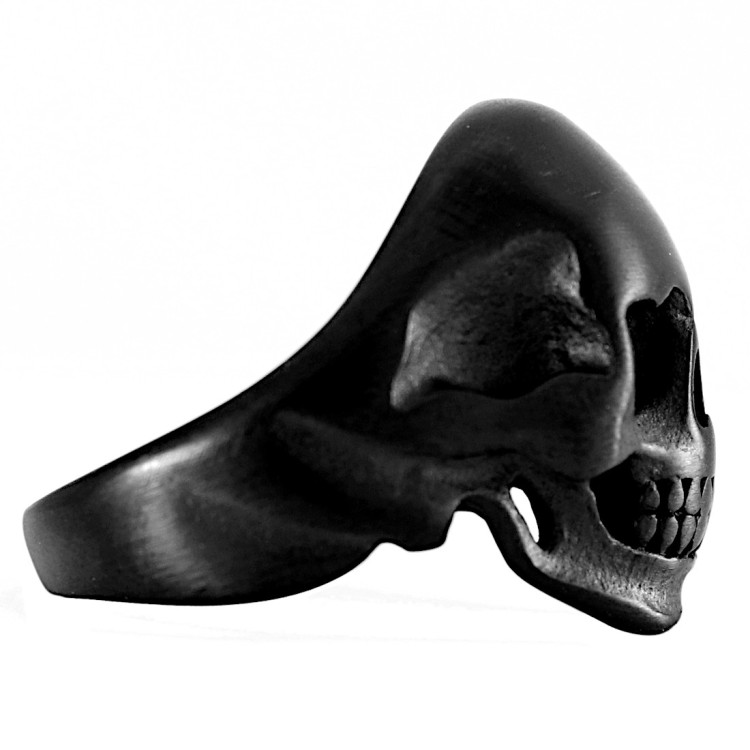 Czarny matowy sygnet stalowy CZASZKA.jpg