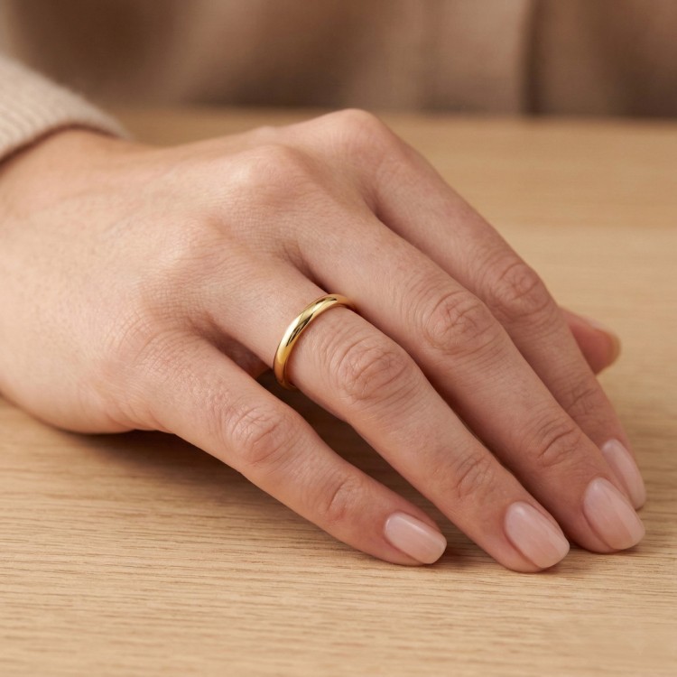 Złota cienka obrączka ze stali szlachetnej.jpg