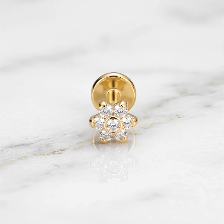 Labret tytanowy KWIATUSZEK z cyrkonii.jpg