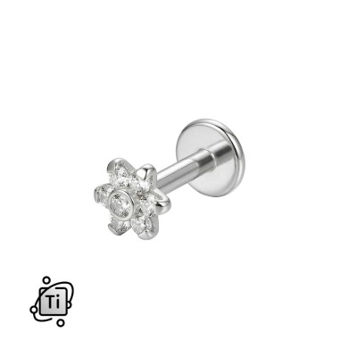 Labret tytanowy KWIATUSZEK z cyrkonii Crystal.jpg