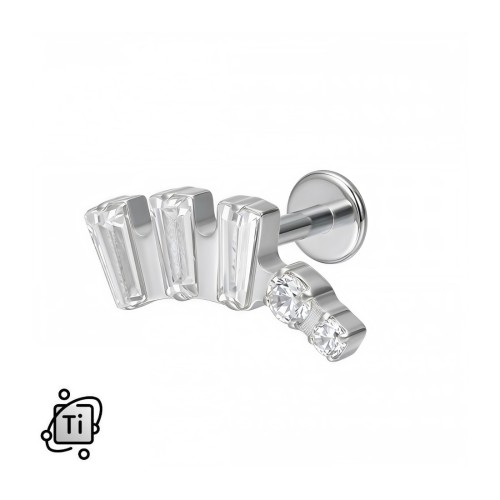 Labret tytanowy z kryształkami o szlifie bagietkowym.jpg