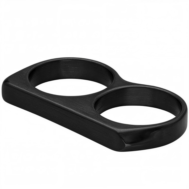 Czarna  minimalistyczna obrączka na dwa palce.jpg