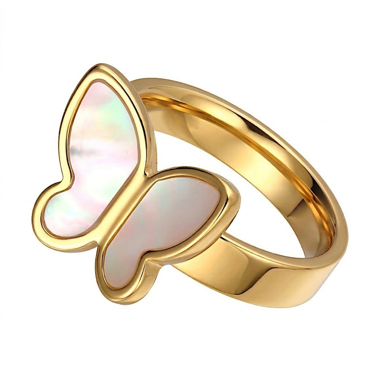 Złoty pierścionek stalowy MOTYLEK.jpg