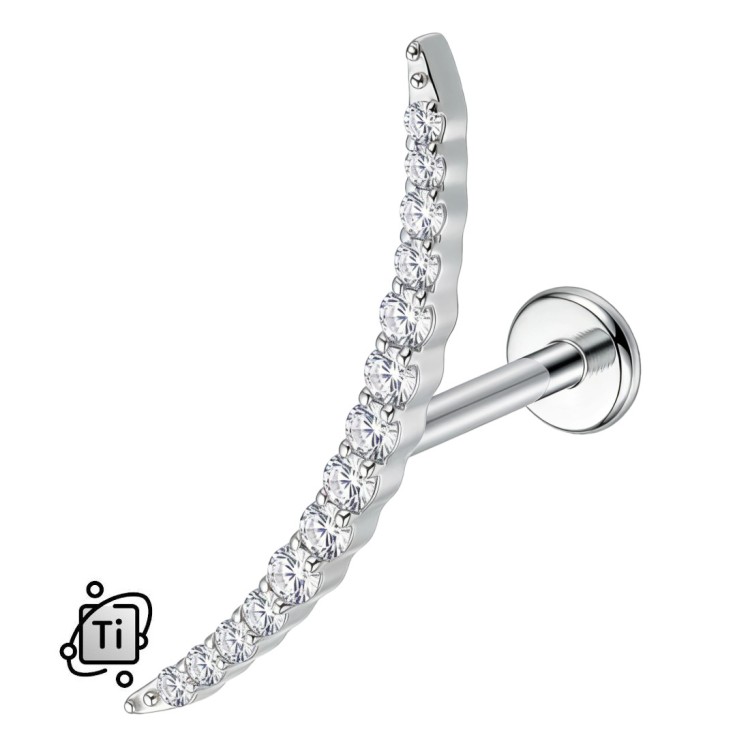 Labret tytanowy DŁUGI ŁUK wysadzany cyrkoniami.jpg