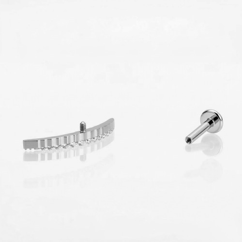 Labret tytanowy DŁUGI ŁUK wysadzany cyrkoniami.jpg