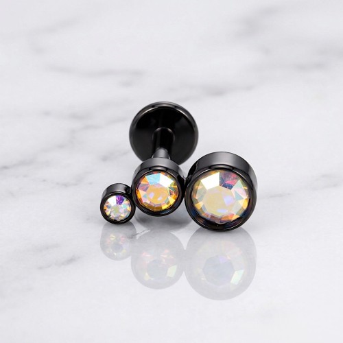 Czarny labret tytanowy z trzema cyrkoniami AB.jpg