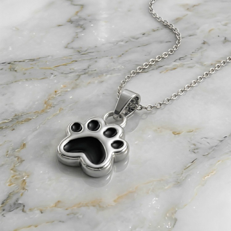 Zawieszka z emaliowanej stali w kształcie psiej łapki