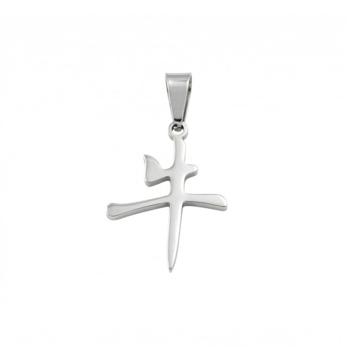 Stalowa zawieszka w kształcie chińskiego znaku byka