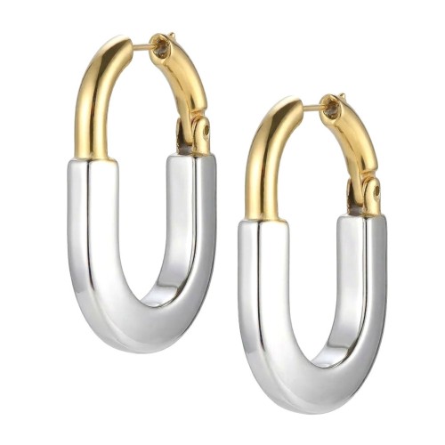 Srebrno-złote kolczyki owalne ze stali.jpg