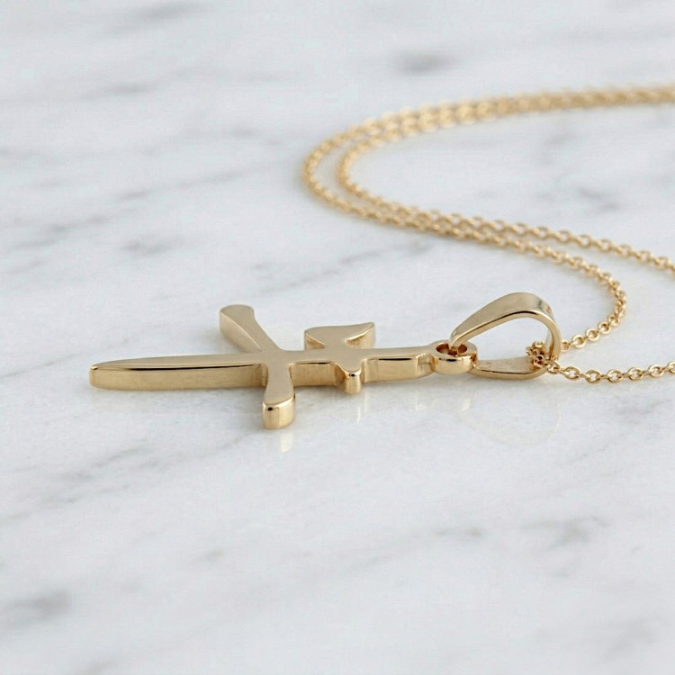 Złota zawieszka ze stali chińskie KANJI ZNAK BYKA.jpg