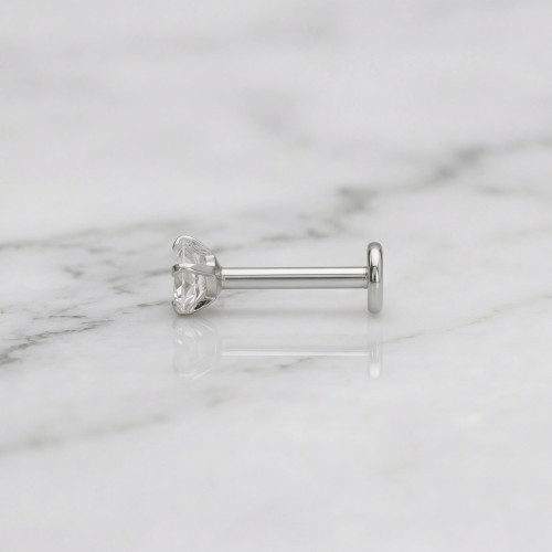 Labret ze stali szlachetnej z trójkątną cyrkonią .jpg