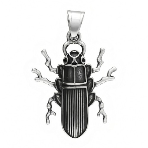 Stalowa zawieszka w kształcie skarabeusza