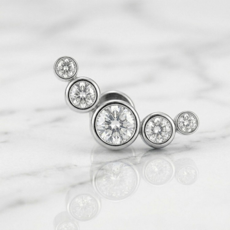 Labret ze stali szlachetnej z łukiem pięciu cyrkonii.jpg