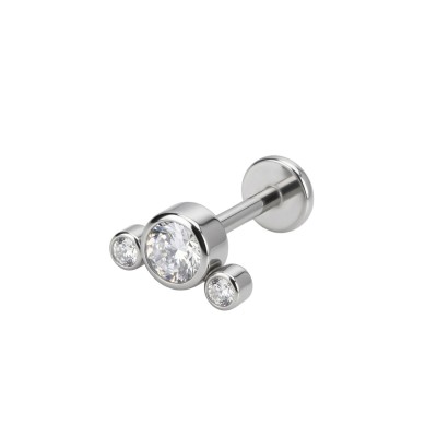 Labret ze stali szlachetnej z trzema cyrkoniami.jpg