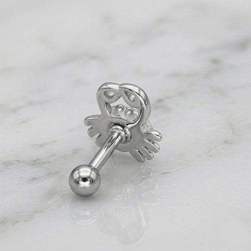 Kolczyk do ucha ze stali szlachetnej KRAB.jpg