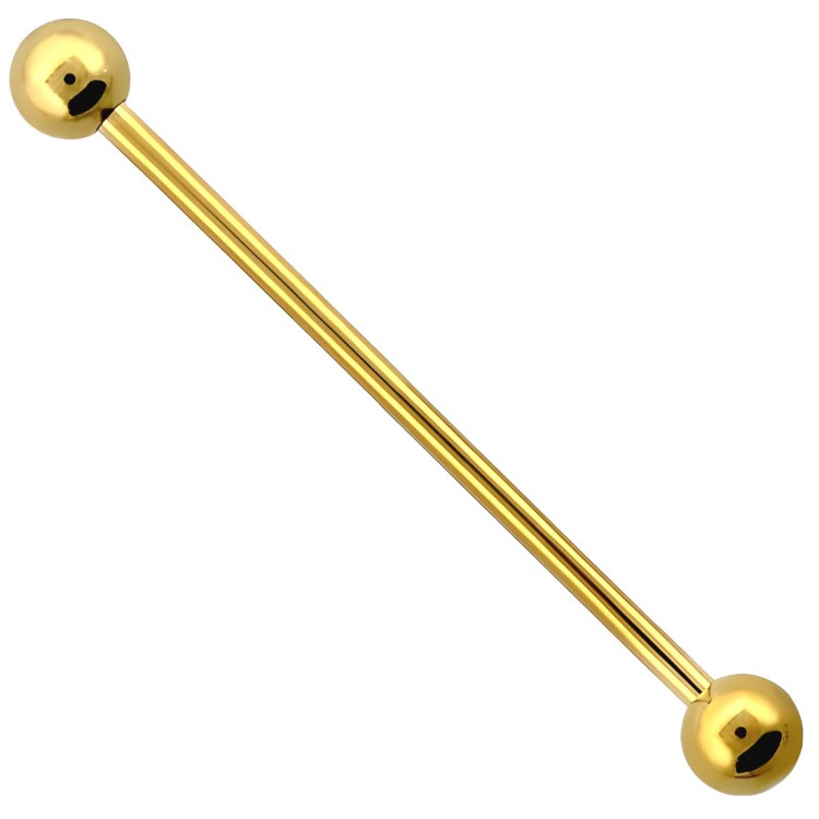 Złota sztanga stalowa industrial z kulkami.jpg