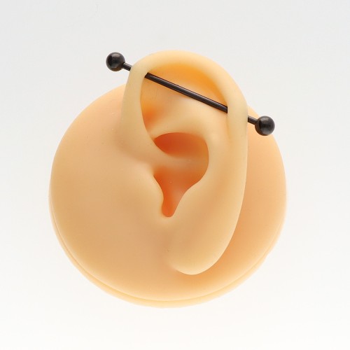 Czarna sztanga stalowa industrial z kulkami.jpg