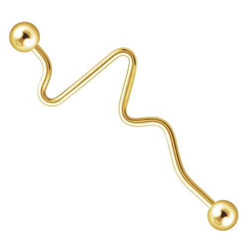 Złota sztanga stalowa industrial krzywa EKG jpg