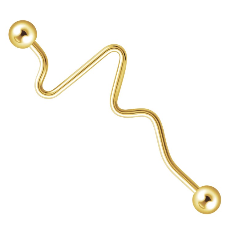 Złota sztanga stalowa industrial krzywa EKG jpg