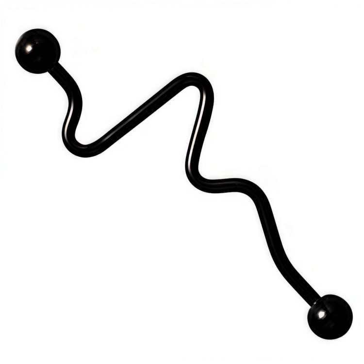 Czarna sztanga stalowa industrial krzywa EKG.jpg