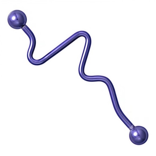 Fioletowa sztanga stalowa industrial krzywa EKG.jpg.jpg