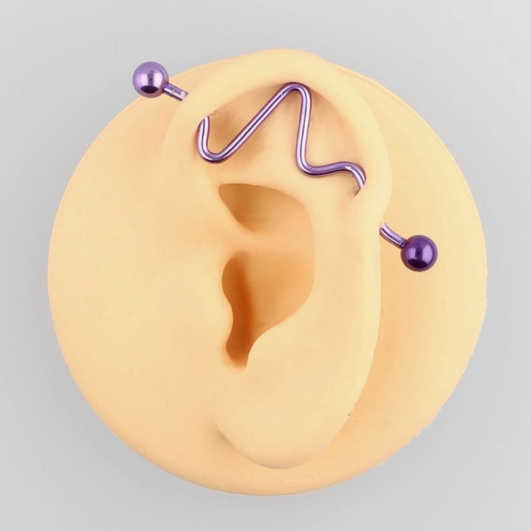 Fioletowa sztanga stalowa industrial krzywa EKG.jpg.jpg