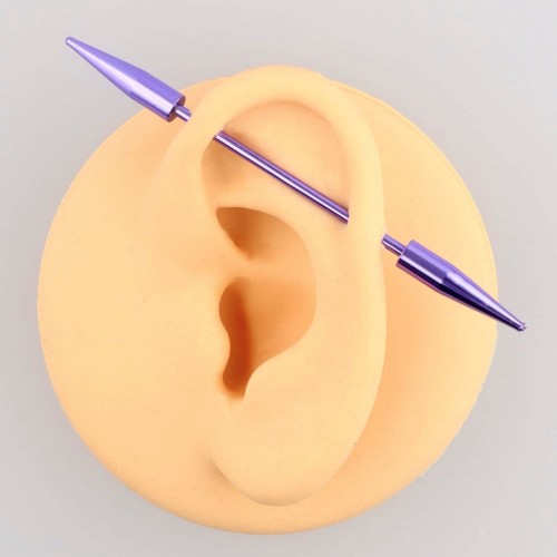 Fioletowa sztanga stalowa industrial z długimi grotami .jpg