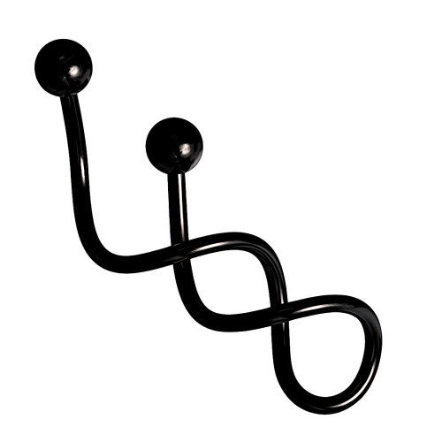 Czarny kolczyk stalowy do ucha industrial twister .jpg