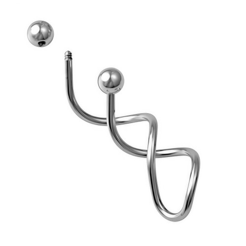 Kolczyk stalowy do ucha industrial twister.jpg