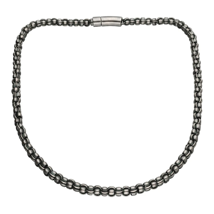 Antracytowy łańcuch ze szczotkowanej stali 316L.jpg
