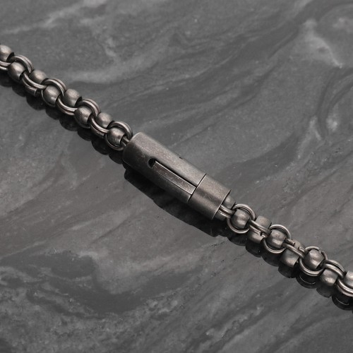 Antracytowy łańcuch ze szczotkowanej stali 316L.jpg